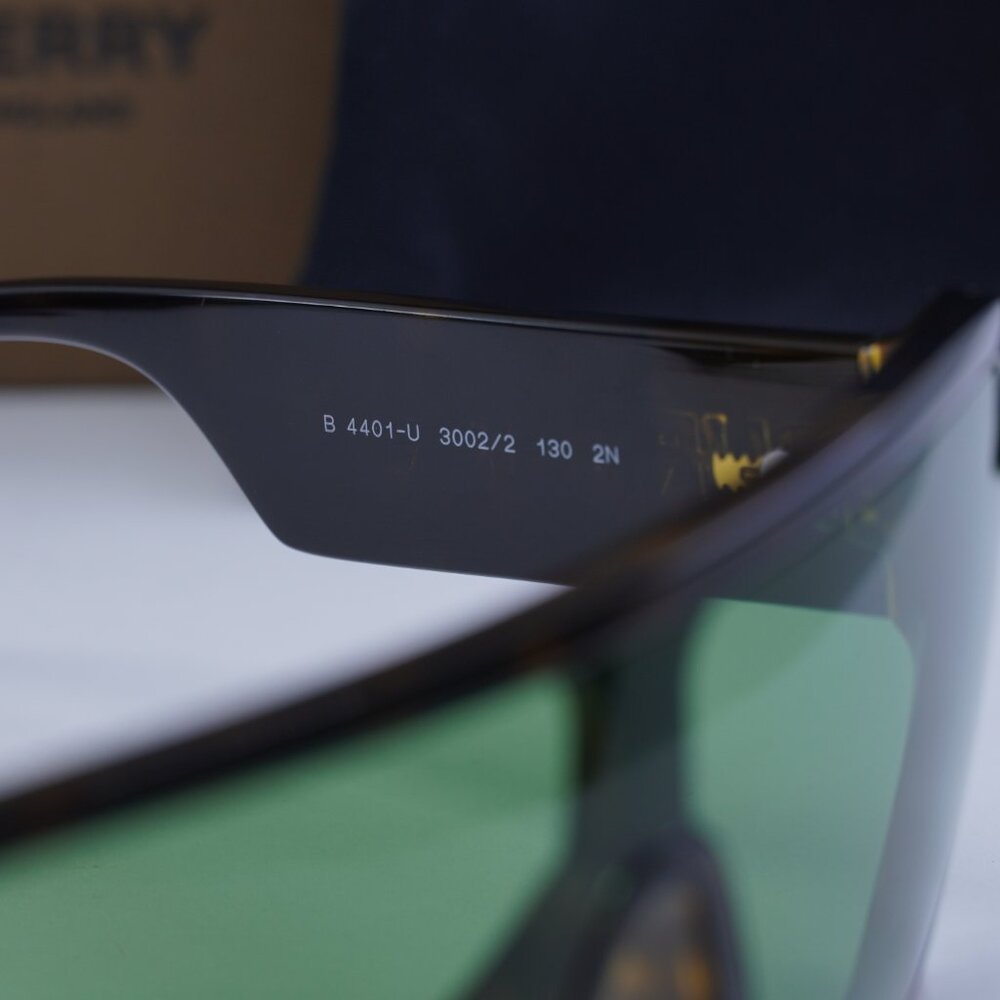 Burberry BE4401U 3002/2 Shield Sunglasses - Havana/Green - Picture 7 of 10